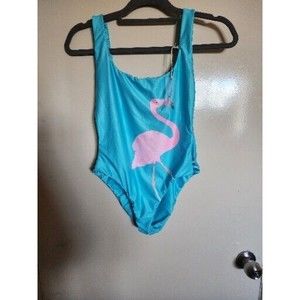 NWT! Kenny Flowers‎ The South Beach Reversible Swimsuit Flamingo Blue SZ Medium
